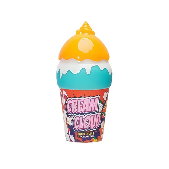 Baby's non-spillable ice cream bubble bottle can be turned upside down to prevent spillage