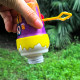 Baby's non-spillable ice cream bubble bottle can be turned upside down to prevent spillage
