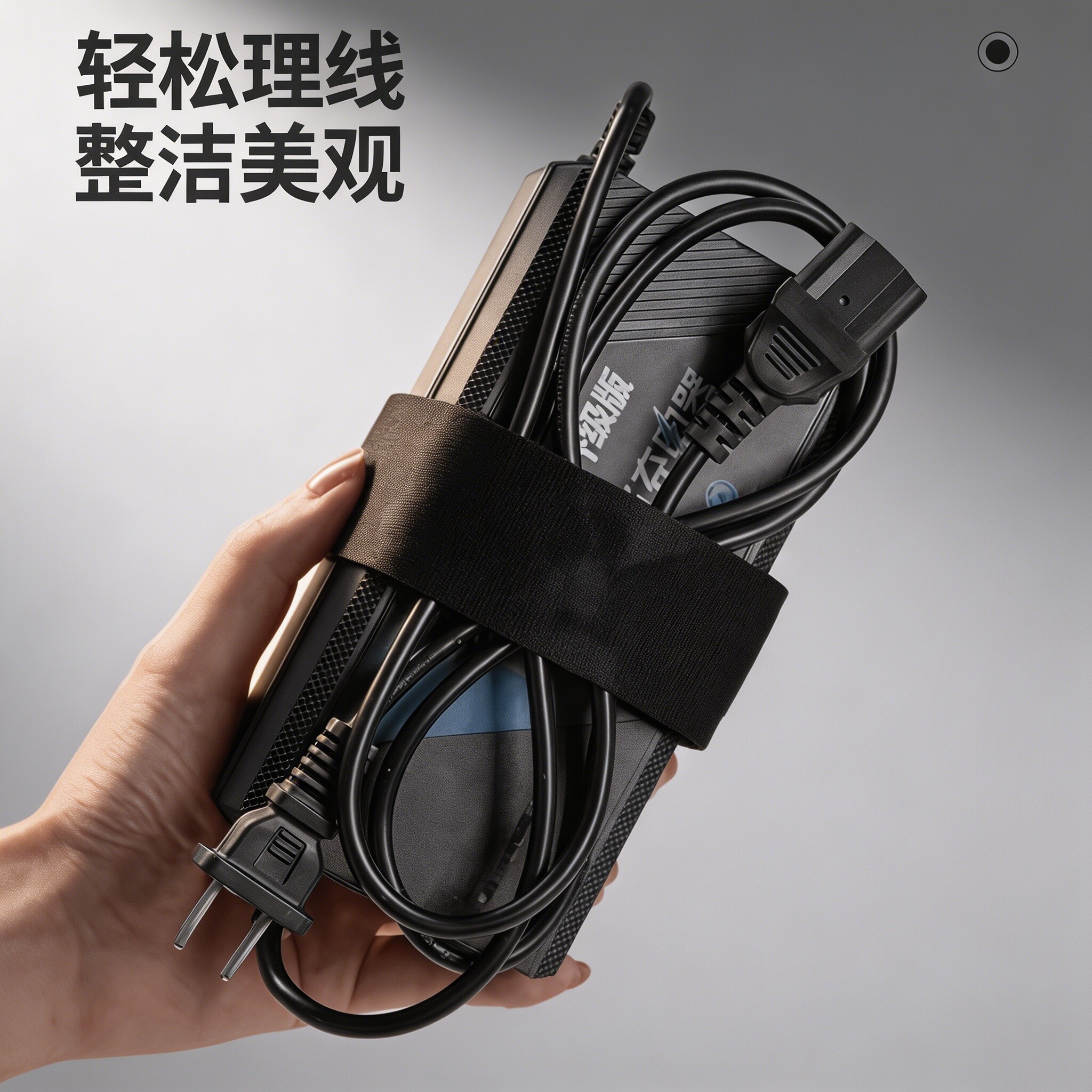 Electric vehicle charger storage hook charger strap