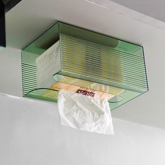 Light luxury tissue box wall-mounted hole-free