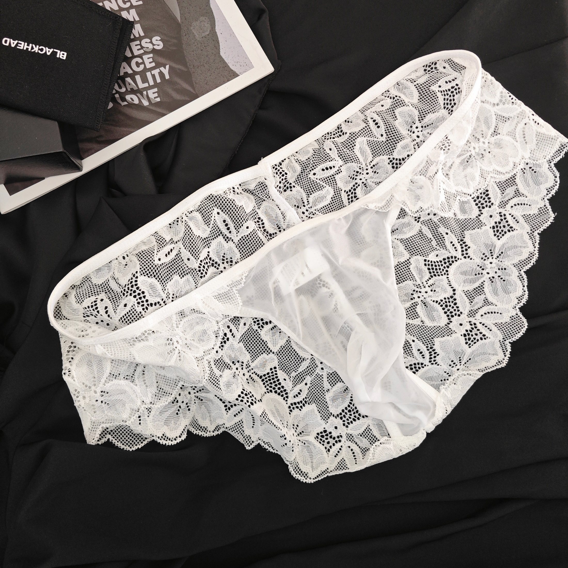 【全透明蕾丝】新款欧美风【男士】暴露性感诱惑露鸟薄三角内裤,淘宝优惠券,粉丝福利购,淘宝优惠卷