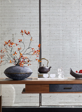 优选邸高家居g新中式小红石榴水果摆件样板间房红色陶瓷桌面茶几