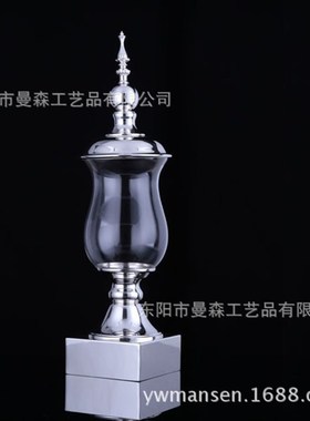 优选欧式糖果罐 高档金属镀银家居装饰婚庆甜品台T工艺摆件精品礼