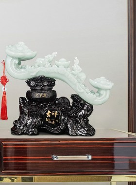 精选禅韵玉如意摆件大p号创意玄关装饰工艺品中式客厅乔迁新居礼