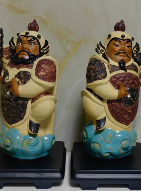 陶瓷门神创意摆件石湾公仔