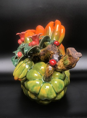 陶瓷仿真植物佛手瓜手工摆件