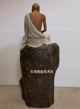 石湾公仔陶瓷罗汉手工摆件霍家荣