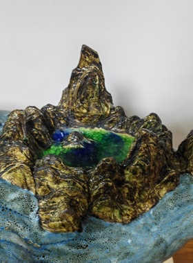 陶瓷仿真动物海鱼鲸鱼手工摆件