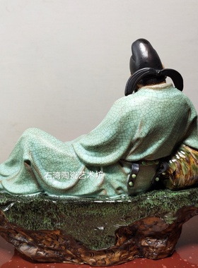 陶瓷文人李白酒馆陶瓷石湾公仔