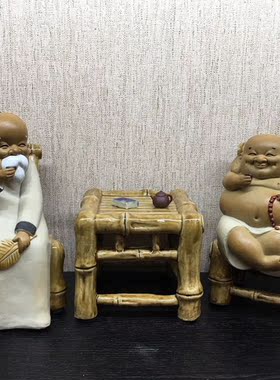 陶瓷佛老友记茶文化茶庄手工摆件