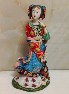 十二金钗客厅仕女石湾陶瓷中式