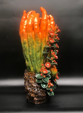 陶瓷佛手瓜招财植物手工摆件