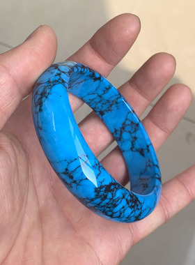 手镯男女高瓷蓝绿松石手镯