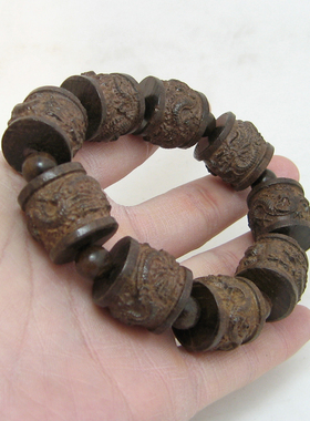 天然沉香木手串摆件男士佛珠