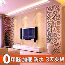 New Carved Flower Board Pvc Hollowed-out TV Background wall Living room Xuanguan Screen Partition Through Flower Board TV Background