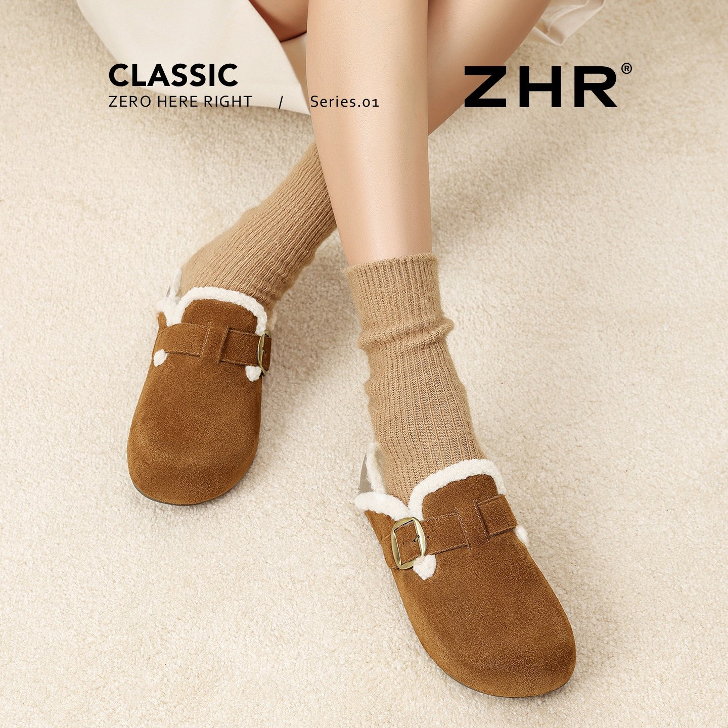 ZHR赵昭仪同款勃肯拖女2025秋冬新款厚底加绒勃肯鞋毛毛棉鞋,淘宝优惠券,粉丝福利购,淘宝优惠卷