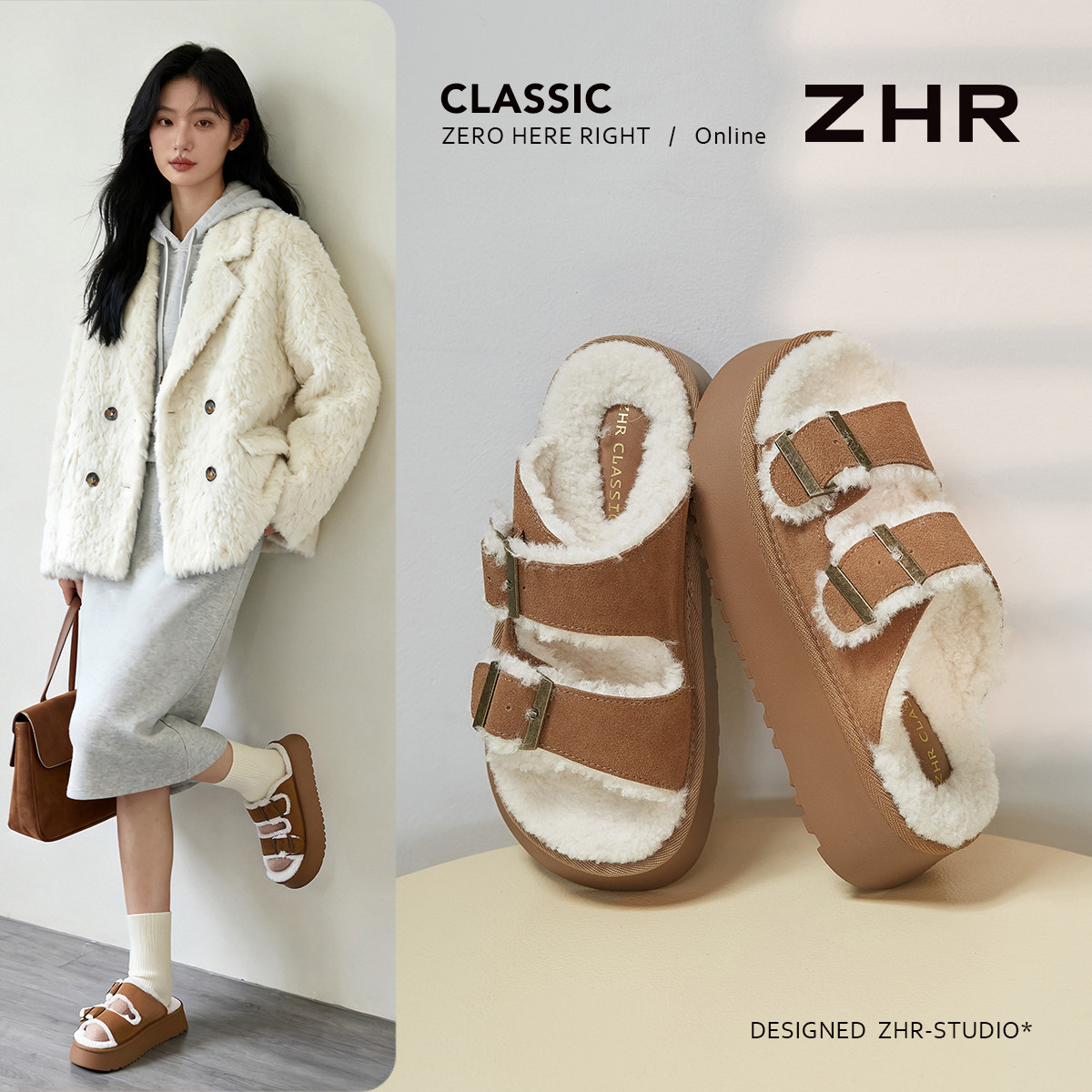 【39元合集】ZHR清仓特价勃肯毛毛拖鞋