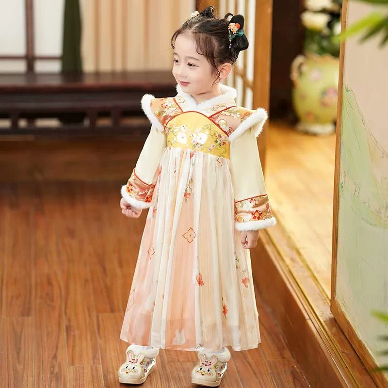 汉服女童冬款古装秋冬季国风儿童拜年服唐装2026新款女孩古风裙子,淘宝优惠券,粉丝福利购,淘宝优惠卷