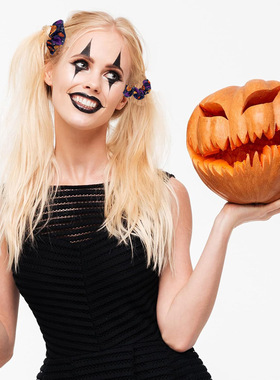 Halloween fabric pumpkin headband万圣节布艺发圈