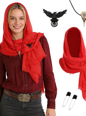 Halloween Vintage Ragged Cotton Shawl做旧乞丐风棉麻披肩围巾