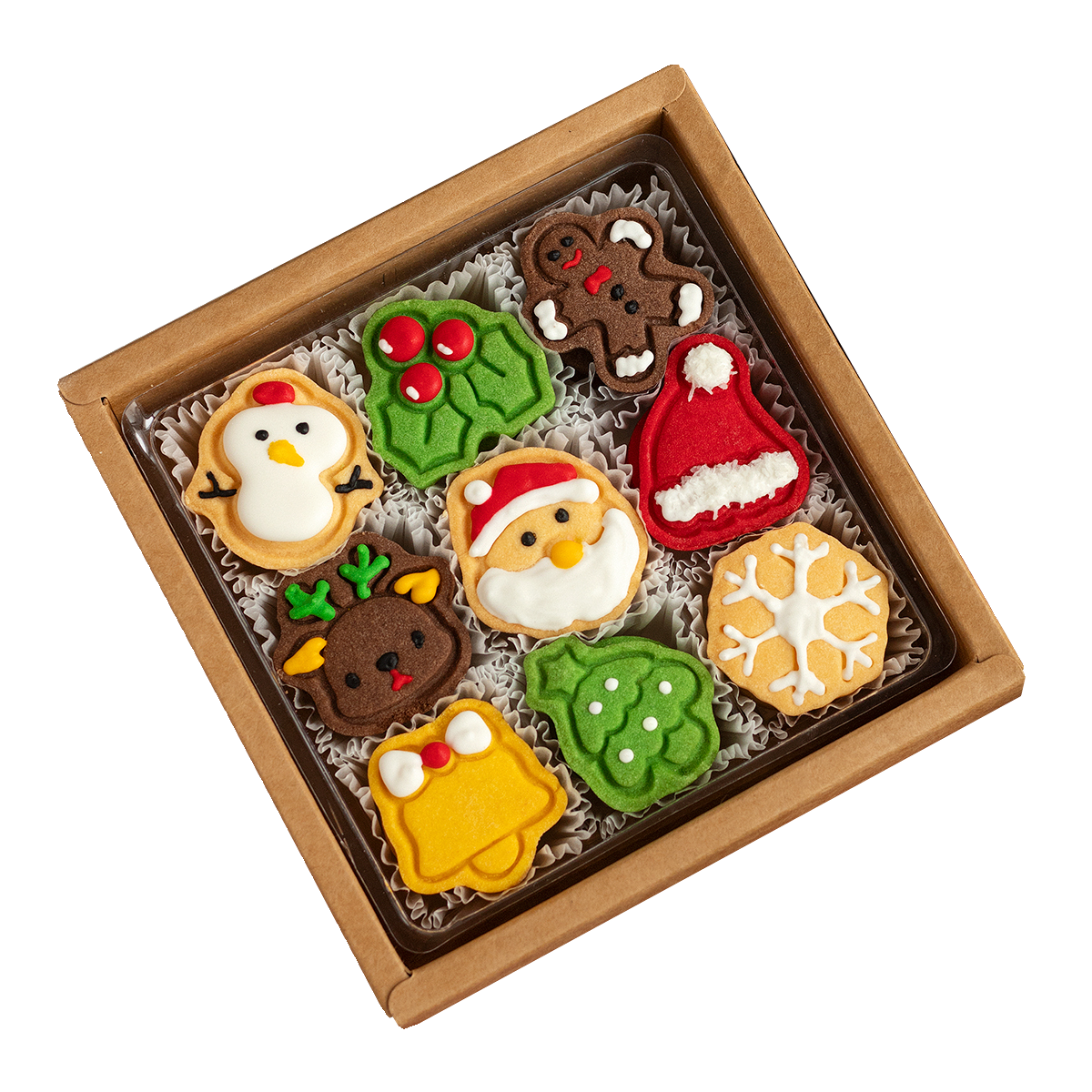 圣诞节礼物手工曲奇饼干礼盒装糖霜姜饼人独立包装限定自制小饼干