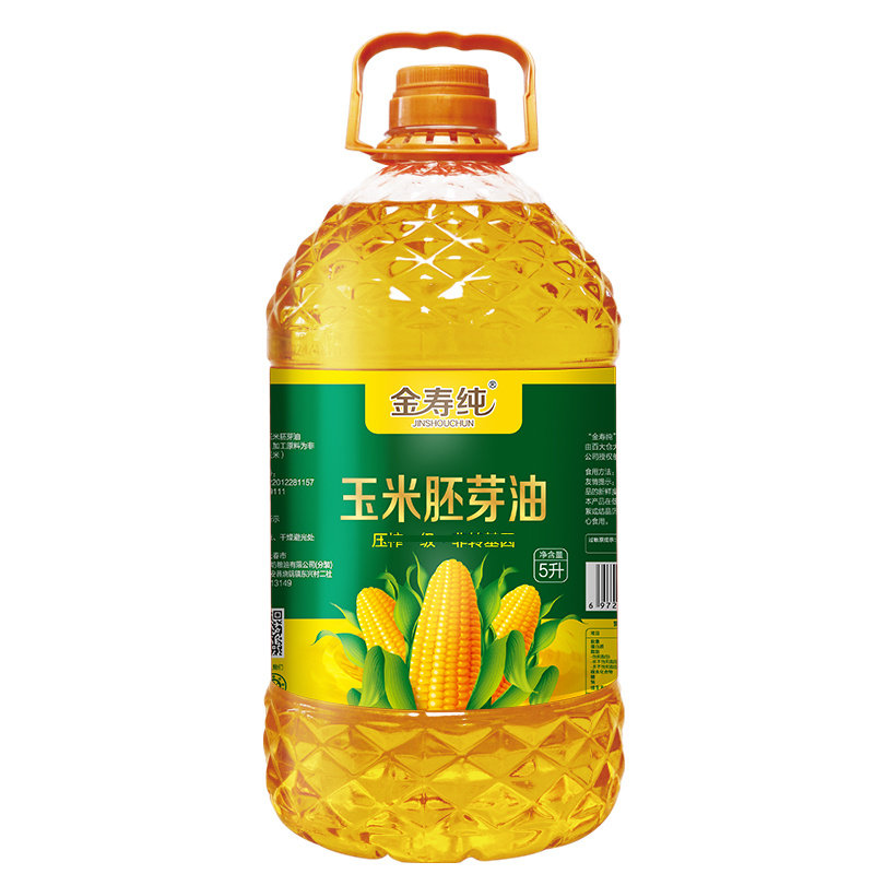 非转基因玉米胚芽油5升一级物理压榨玉米油食用油烘焙色拉油大桶L,淘宝优惠券,粉丝福利购,淘宝优惠卷
