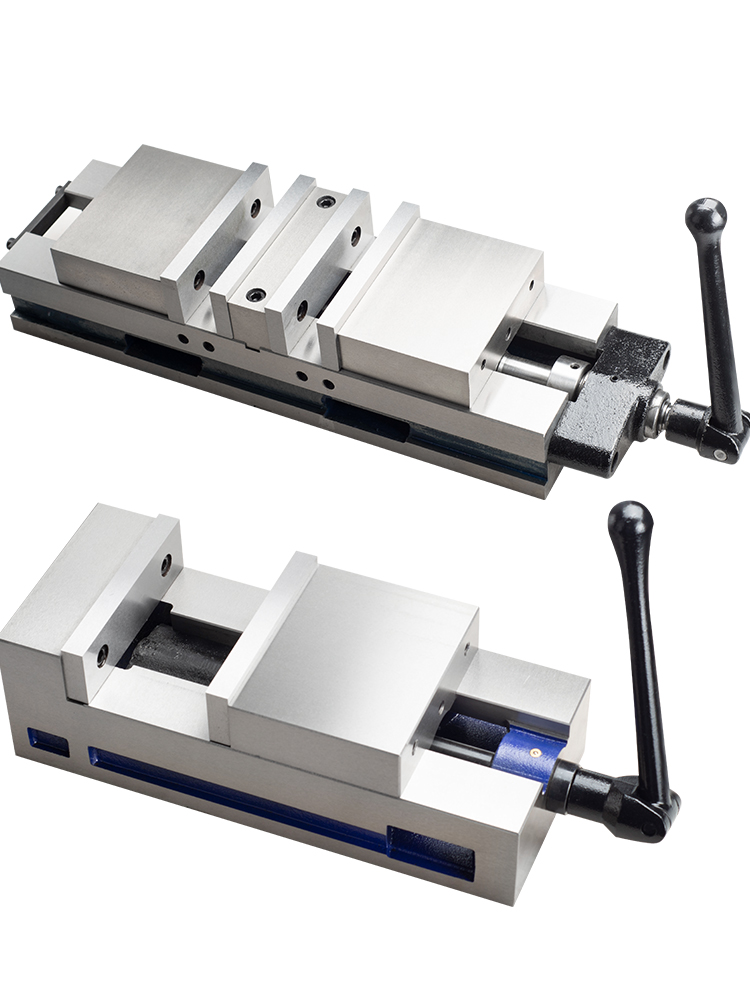 重型铣床双向角固式平口钳CNC双开口精密台钳光面一体虎钳4寸6寸8 - 图1