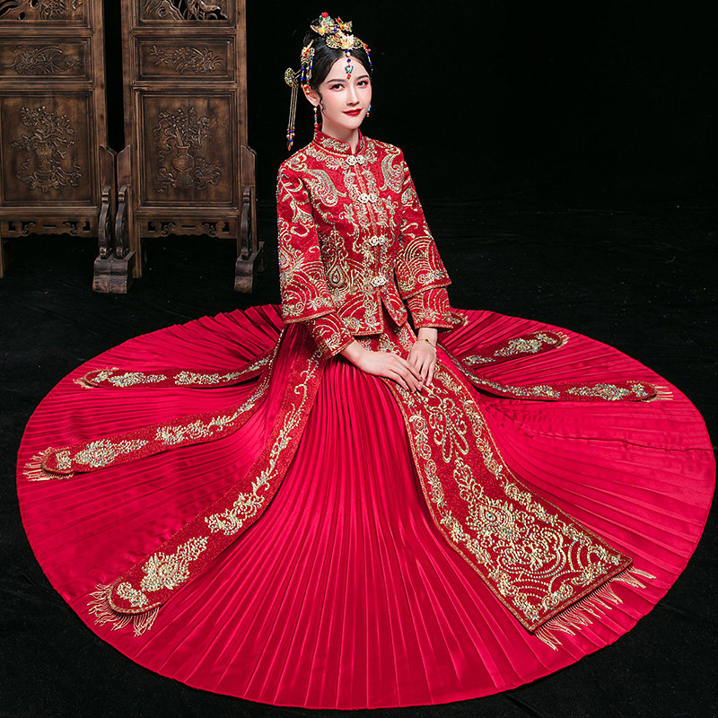 秀禾服2020新款禾服结婚夏季秀婚纱 慕妍娜旗袍