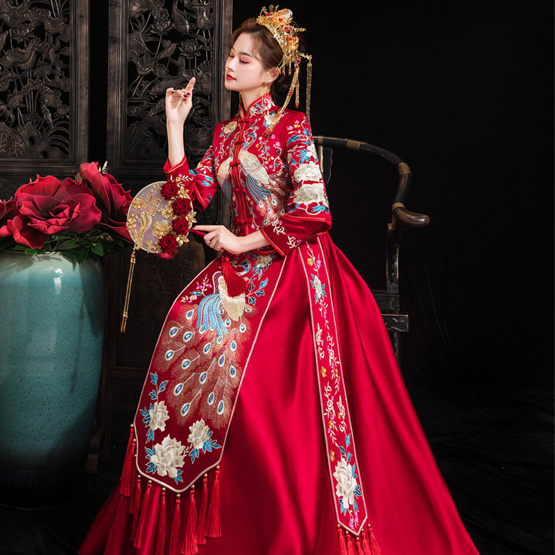 秀禾服2020新款夏季结婚禾秀服礼服 慕妍娜旗袍