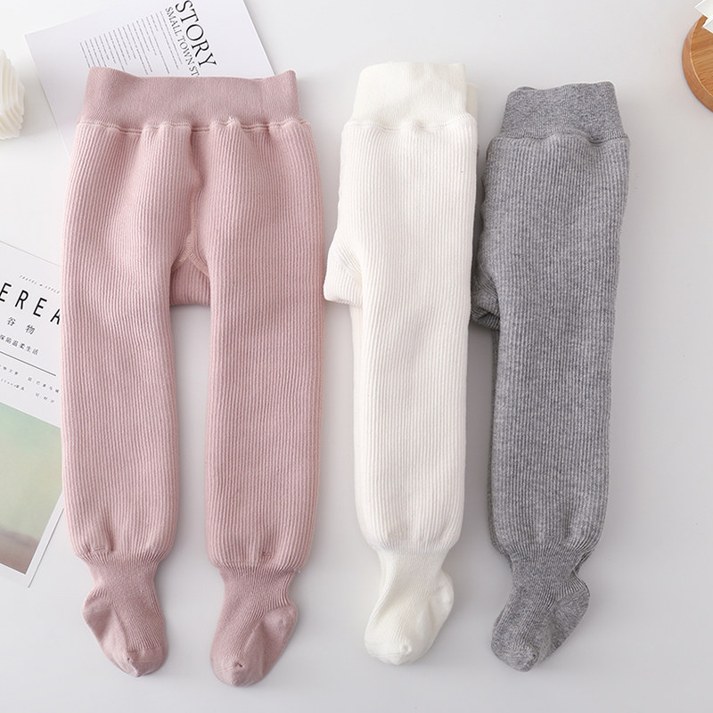 东北宝宝冬季加绒连体特厚大pp棉裤 朵卡连儿童袜子(0-16岁)