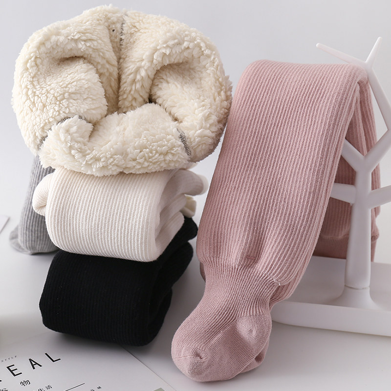 东北宝宝冬季加绒连体特厚大pp棉裤 朵卡连儿童袜子(0-16岁)