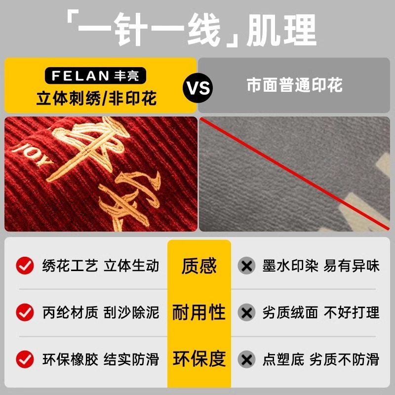 入户门地垫门口进门脚垫家用除尘防滑免洗耐脏可裁剪红色喜庆地毯,淘宝优惠券,粉丝福利购,淘宝优惠卷