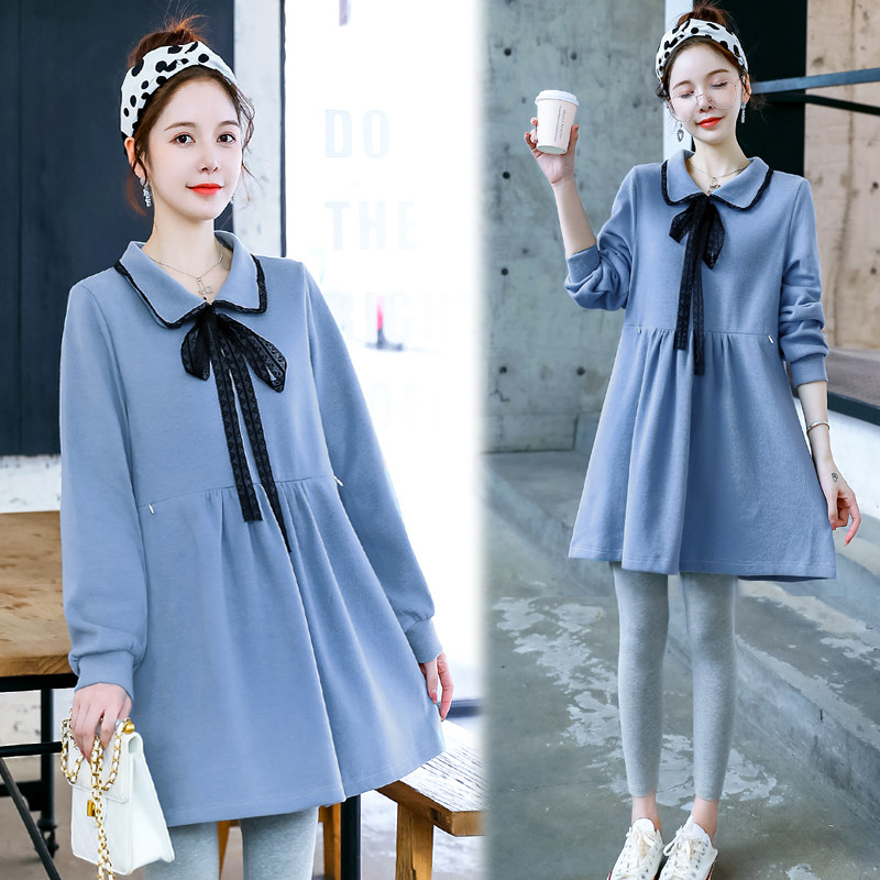 潮妈孕妇秋装连衣裙套装早孕妇裙子 悦叙连衣裙