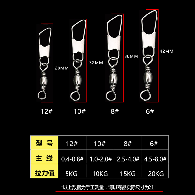 B型别针连接器樽形8八字环扣快速转环海竿钓鱼垂钓用品渔具小配件 - 图1