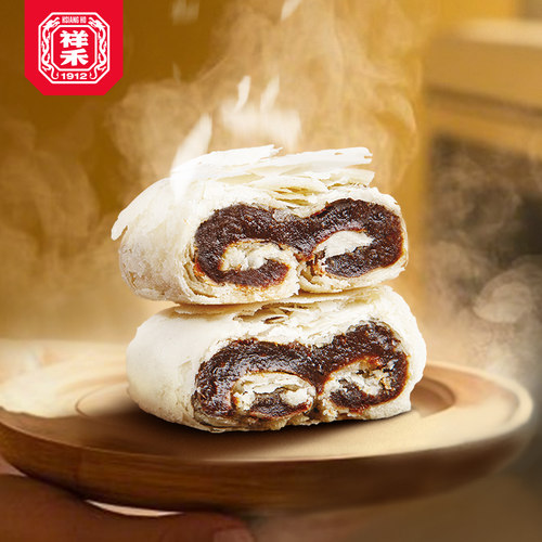 祥禾饽饽铺枣泥卷酥方糕点心酥皮中式天津传统特产休闲零食下午茶 - 图0