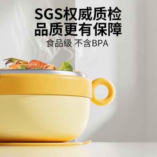 dodopapa爸爸制造注水保温碗婴儿辅食碗宝宝外出餐具儿童不锈钢碗 - 图2