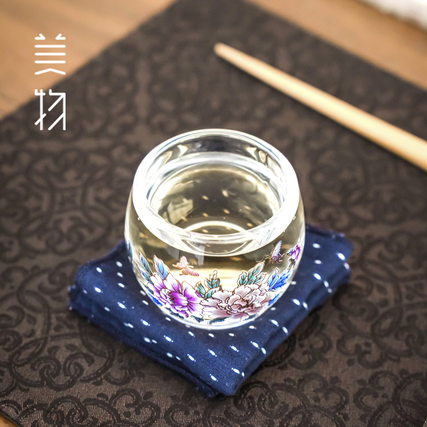 变色牡丹玻璃主人杯水晶玻璃耐高温不烫手个人杯茶具主人杯泡茶杯,淘宝优惠券,粉丝福利购,淘宝优惠卷