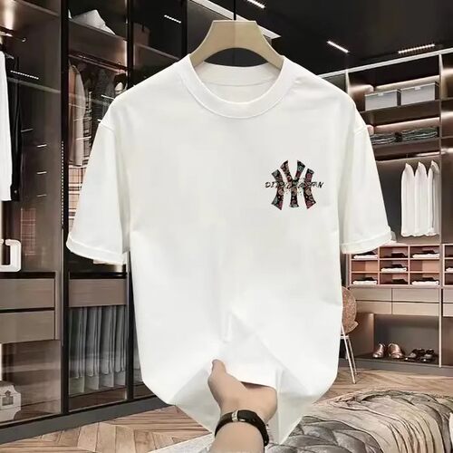 NASA联名100%纯棉高级感短袖T恤男夏季2025新款宽松显瘦潮流上衣 - 图1