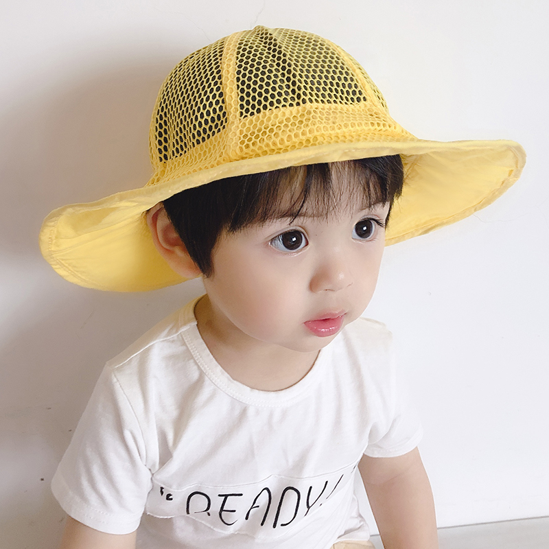儿童帽子夏宝宝渔夫帽网眼婴儿太阳帽夏季薄款男童女童防晒遮阳帽,淘宝优惠券,粉丝福利购,淘宝优惠卷