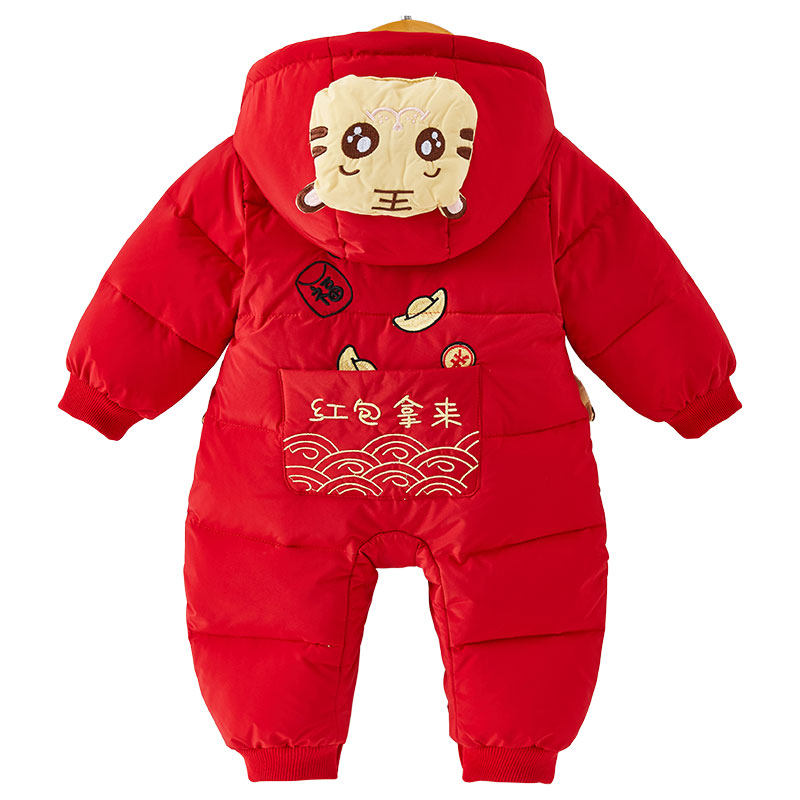 连体衣新年装拜年服冬季外出棉服 萌小乖连身衣/爬服/哈衣