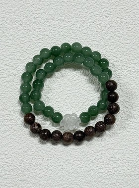 2026新款墨绿色森系小众串珠多层手链女设计高级感冷清系古风手链