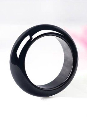 2026天然冰种黑曜石墨玉戒指女款小众设计男士指环情侣对戒生日礼