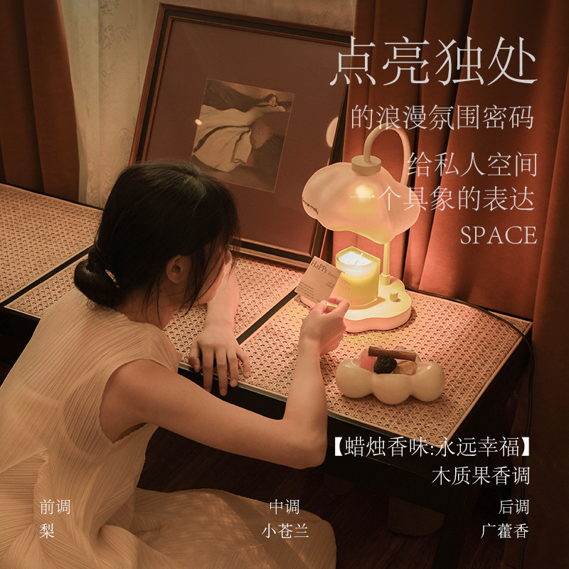 艾玛莫莉云知道香薰融蜡灯礼盒送女生生日礼物新婚结婚小夜灯台灯,淘宝优惠券,粉丝福利购,淘宝优惠卷