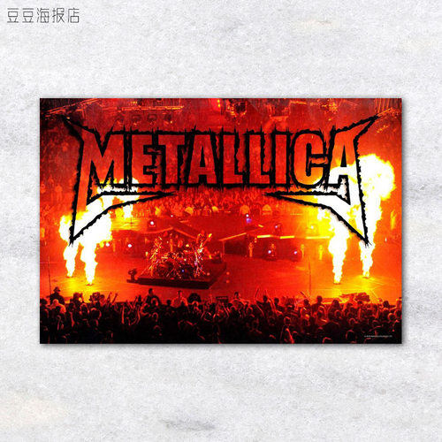 音乐海报 Metallica 金属乐队 装饰画摇滚美国重金属无框挂壁画 - 图0