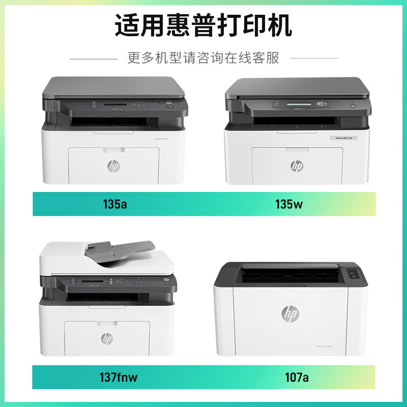 适用惠普W1105A 1107A硒鼓135a/w 137fnw 107a/r打印机W1106A墨盒 - 图0