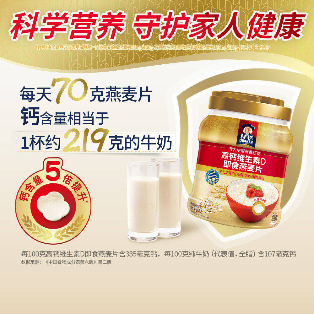 桂格高纤燕麦金装礼盒1680g高钙维生素D高纤即食燕麦罐装过年送礼,淘宝优惠券,粉丝福利购,淘宝优惠卷