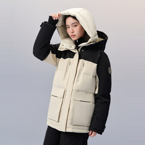 波司登奥莱冬季短款连帽加厚羽绒服男女同款连帽工装情侣防风保暖 - 图2