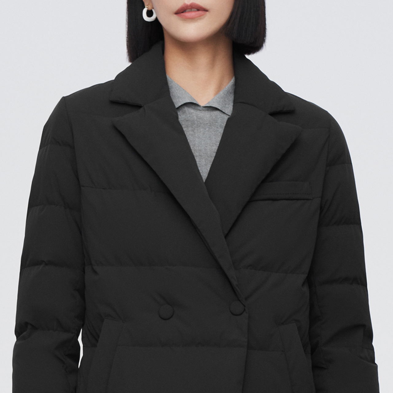 【鹅绒】波司登女士气质商务简约中长款保暖西服领羽绒服风衣大衣