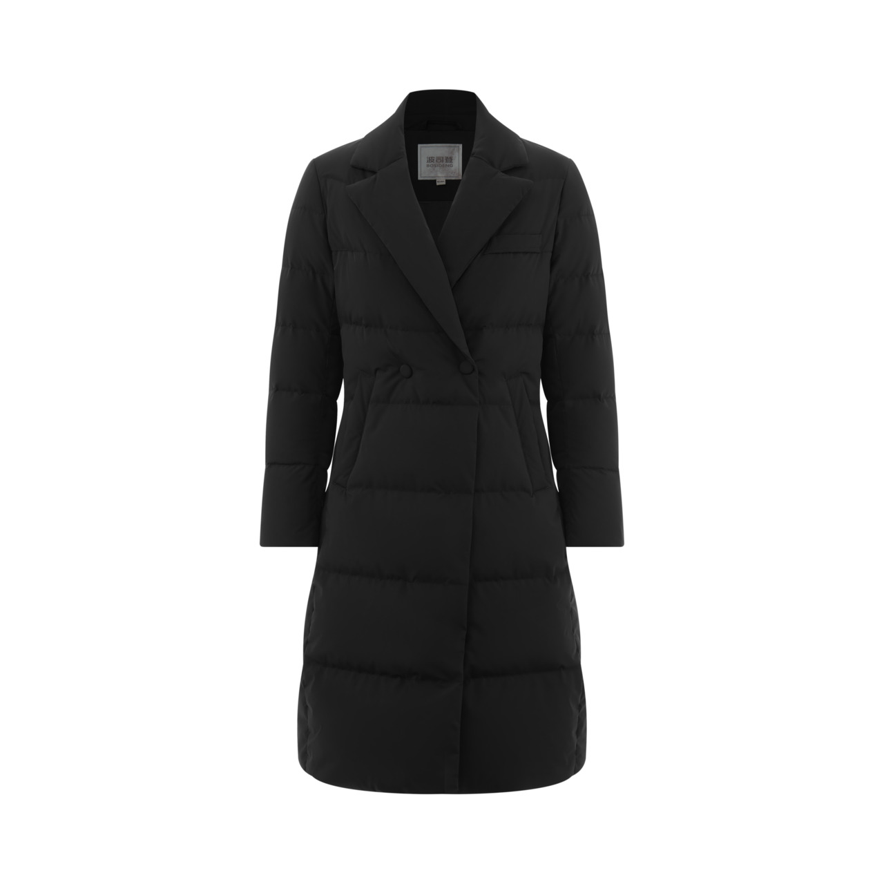 【鹅绒】波司登女士气质商务简约中长款保暖西服领羽绒服风衣大衣