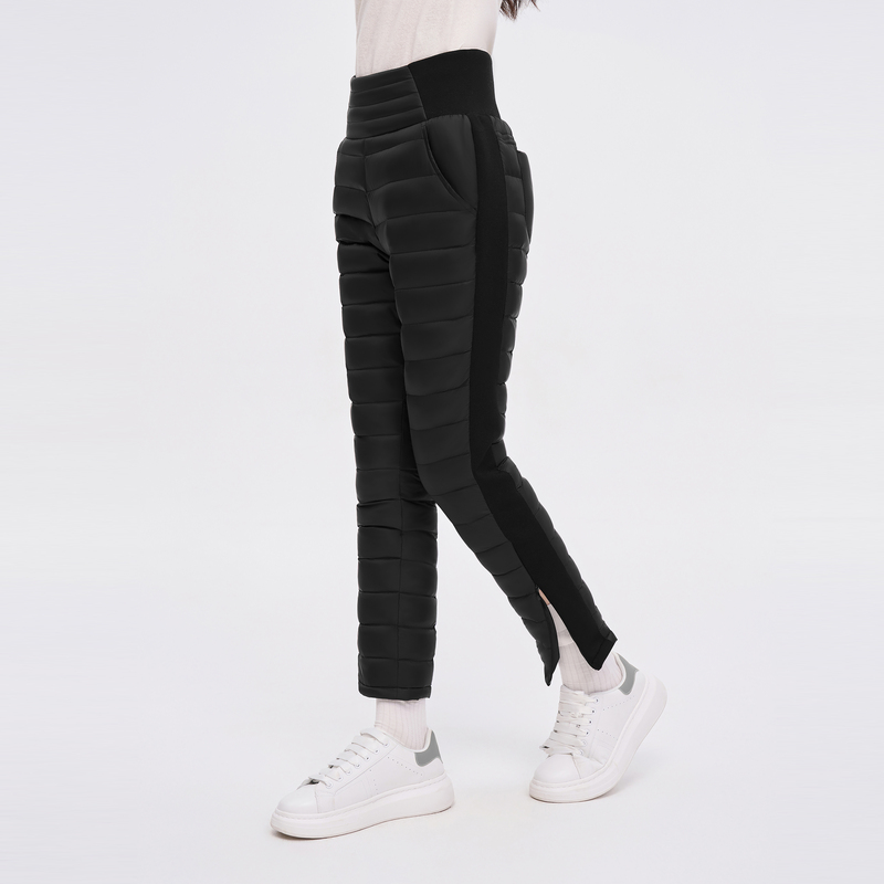 [新国标]波司登奥莱秋女弹力松紧腰鸭绒羽绒裤长裤保暖内搭休闲